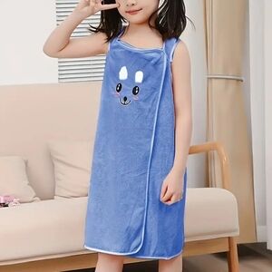 1pc Super Soft Velvet Wearable Bath Towel